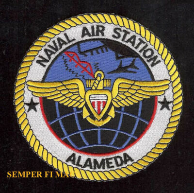 NAS ALAMEDA PATCH US NAVY VETERAN FAA PIN UP USS US NAVAL AIR STATION WING WOW