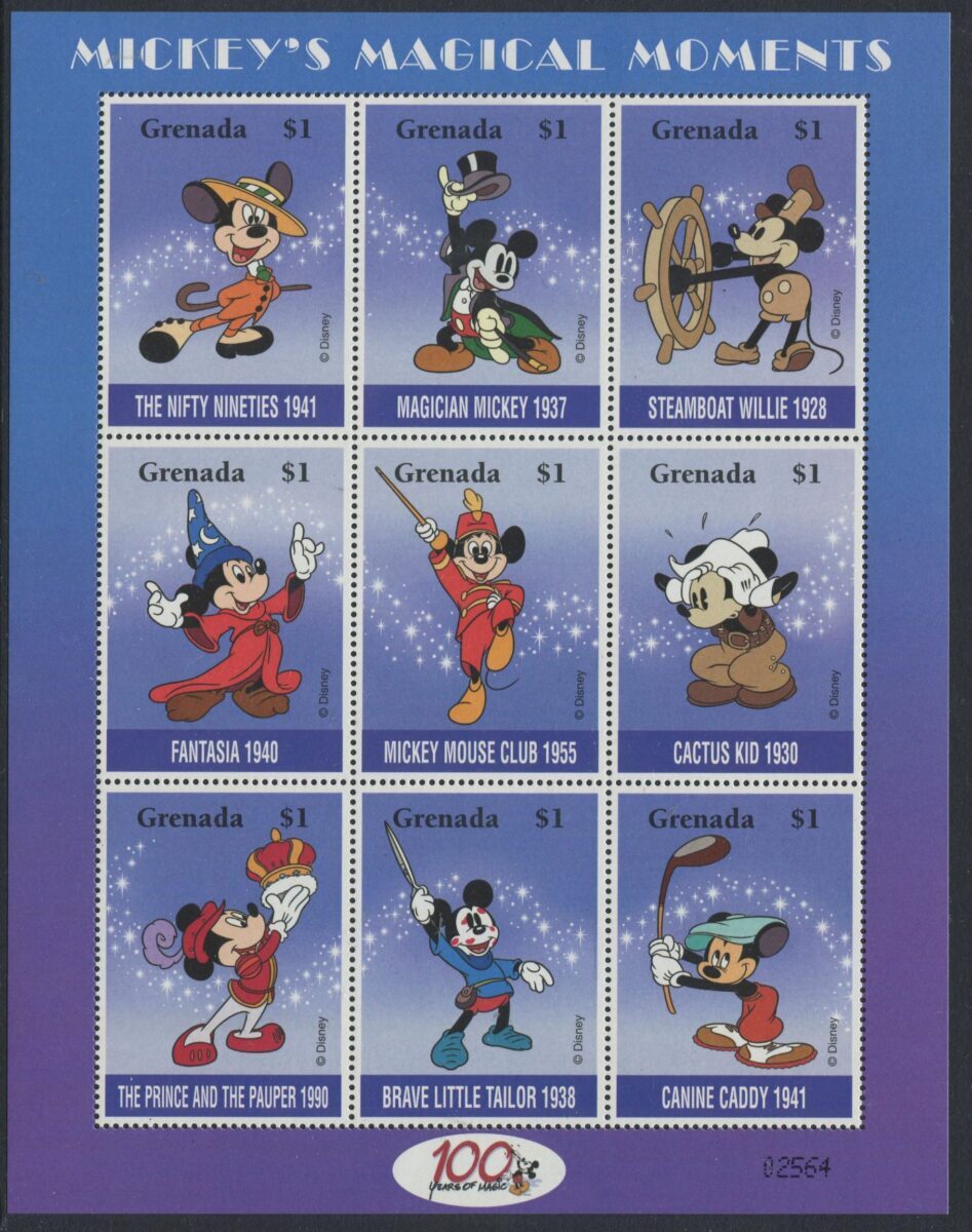 DISNEY Grenada 2002 'MICKEY'S MAGICAL MOMENTS' Sheetlet MNH [E7716