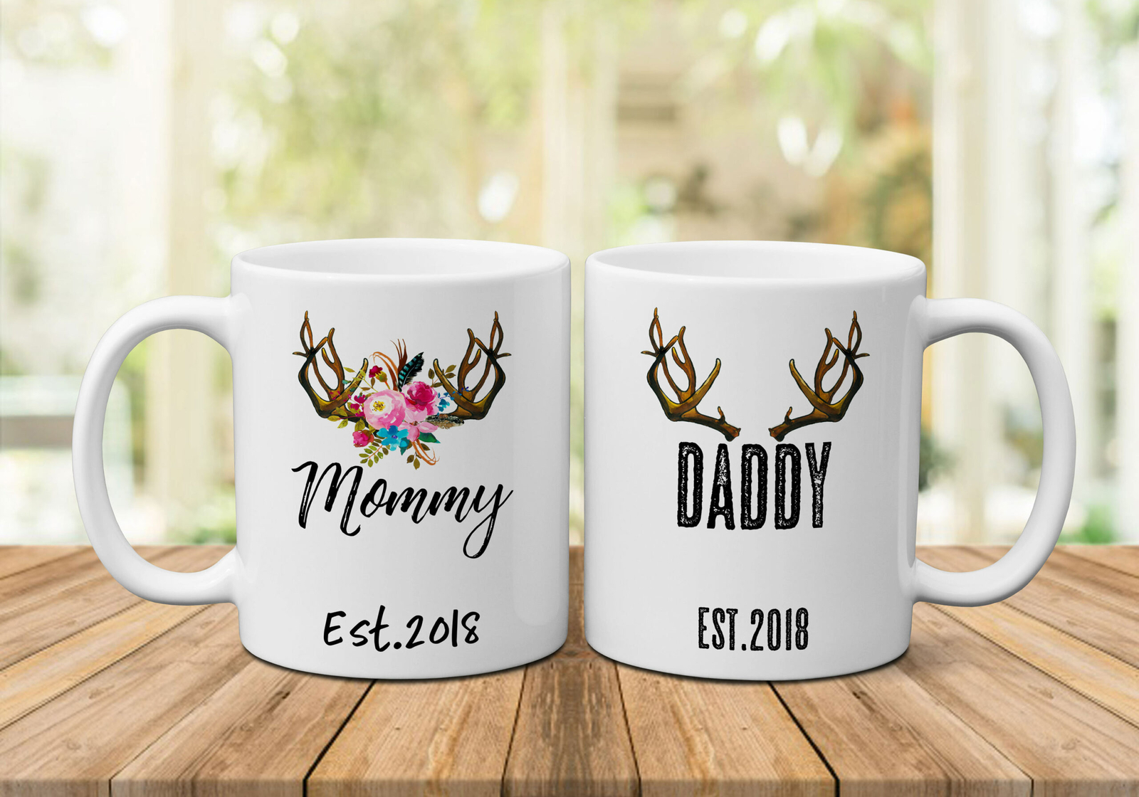 Personalized Mommy Daddy Mugs Established Year Mugs New Daddy New Mommy Gift