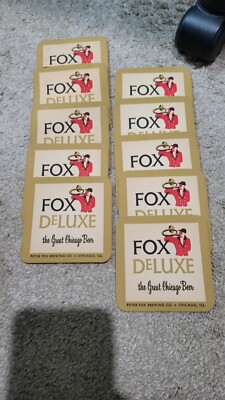 Fox DeLuxe The Great Chicago Beer Coasters set of 10 - Peter Fox Brewing