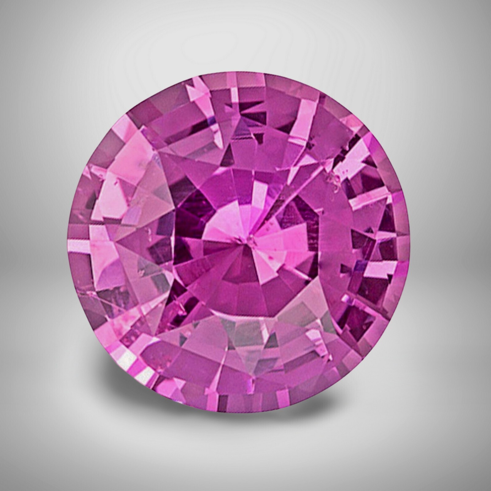 Pink Sapphire Round Cut Loose Gemstone 6 Carats 13mm Calibrated