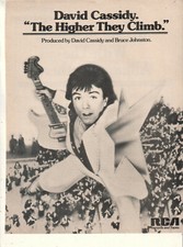 David Cassidy 1975 Ad- The Higher They Climb   Advertisement