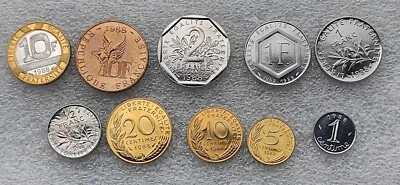 1988 : LOT 10 MONNAIES PROVENANT DU COFFRET FDC - Photo 1/2