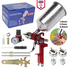HVLP Spray Gun Gravity Feed Air Car Paint Gun Kit 1.4mm 1.7mm 2.5mm 3 Nozzle