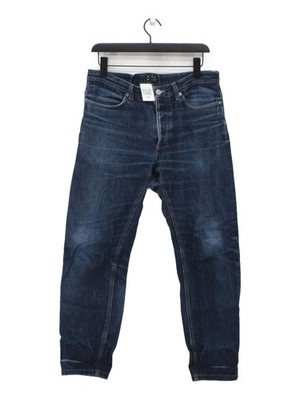Asket Men's Jeans W 33 in Blue 100% Cotton Straight