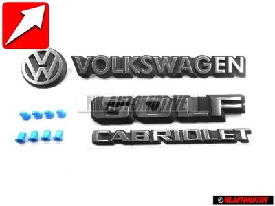 SATZ für VW Golf 1 Cabriolet Hinten Schriftzug Emblems