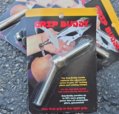 Grip Buddy GBH-1 Locking Pliers Handle Adjustable Steel 10 in Silver