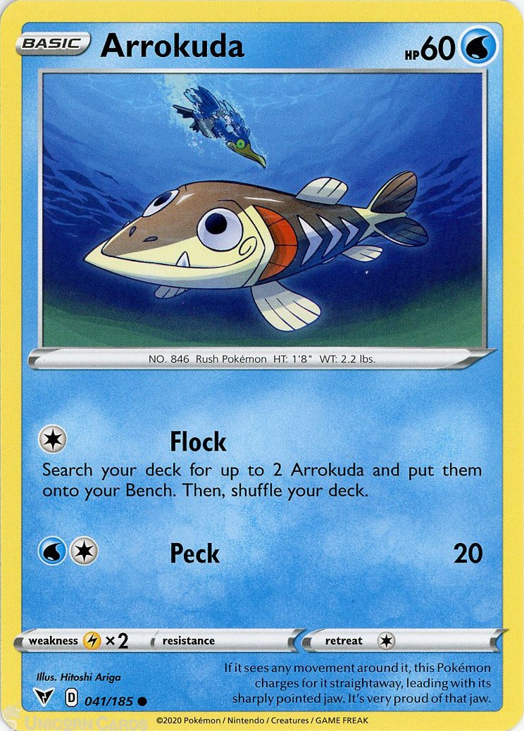 Arrokuda 014/185 Common Mint Pokemon Card :: VVDC ::