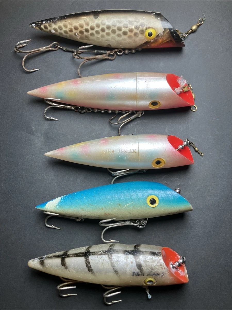 Vintage Luhr Jensen J Plug # 5 Lure NIP Silver Black