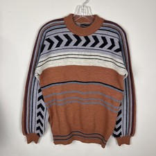Vintage Men s JCPenney Medium Crew Neck Sweater Aztec 70s Coogi style