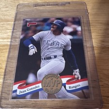 Donruss 1993 Juan González Texas Rangers MLB Baseball Insert Card #MVP-21