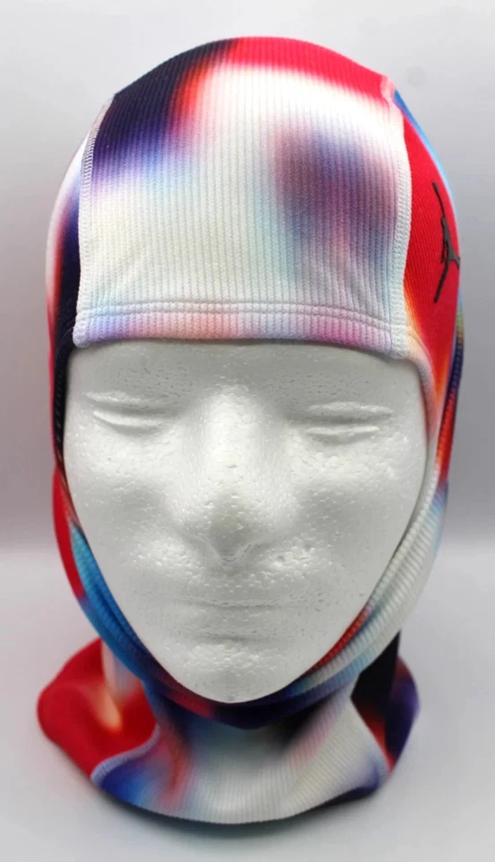 耐克 Jordan 罗纹针织帽 Balaclava 成人男式热熔岩/黑色/白色 — 第 4/4 张图片