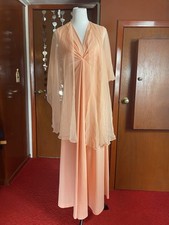 70  s Peach Formal Gown With Shawl