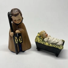 VTG Goebel Figurine Nativity West Germany Porcelain Shepherd Boy & Baby Jesus