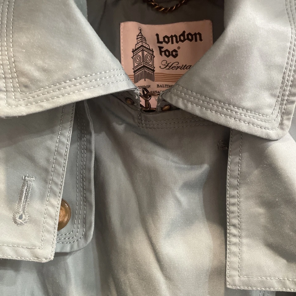 Gabardina vintage clásica London Fog para mujer XL doble botonadura EE. UU. ¡Perfecta! Foto 3 de 4