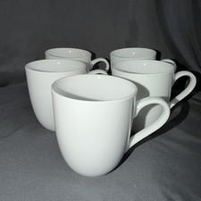 Set Of 5 BIA Cordon Bleu Blanc De Table Bistro Coffee Mugs Cups White