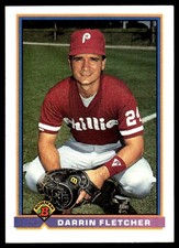 Darrin Fletcher 1991 Bowman #496 Phillies MLB READ FREE SHIPPING AutographDen
