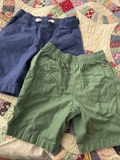 Hanna Andersson Boys US8 Canvas Shorts Pair of 2