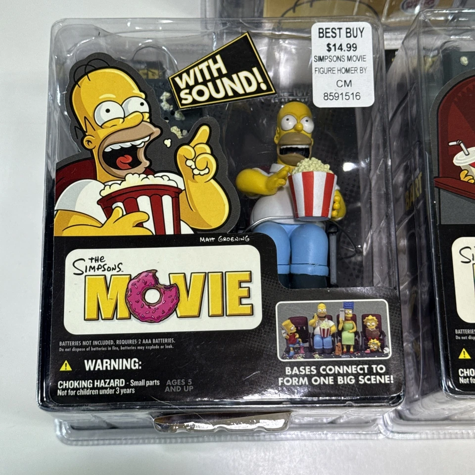 Juego de 3 HOMERO The Simpson Movie Mayhem. MAGGIE + LISA Y BART Foto 2 de 4