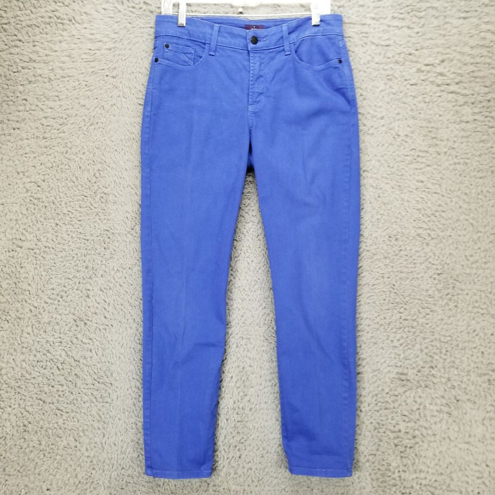 Womens 6 Clarissa Blue Stretch Mid Rise Shaping Ankle