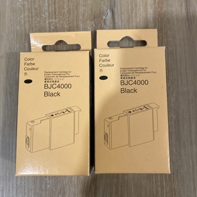 BJC4000 Black Ink Cartridge Lot Of 2 Expired 2000 Apple StyleWriter Canon BJC