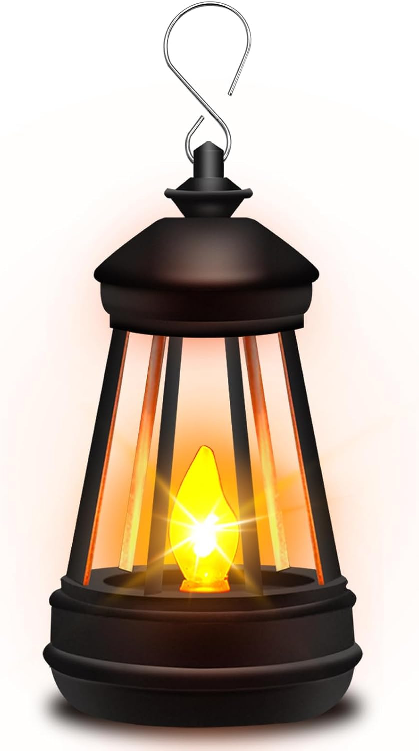 Mini Solar Lantern Lights Replacement for Outdoor Statue, Small Hanging Lantern