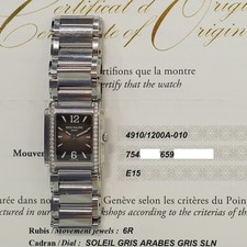 Patek Philippe 4910/1200A-010 Twenty~4 25.1mm x 30mm Diamond Bezel Stainless