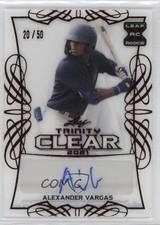2021 Leaf Trinity Clear Auto Red 20/50 Alexander Vargas #CA-AV1 Auto nd3