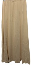 Vanity Fair Half Slip Small Cream Color Silky Lace Trim Vintage 37  Long Length