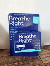 Breathe Right Extra Clear Nasal Strips Drug Free Sensitive 72 ct EXP 8/30