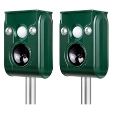 Latest in 2022 Outdoor Ultrasonic Animal Repeller. Solar Animal Repellent.wit...