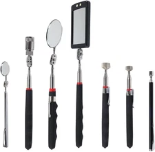 Telescoping Magnetic Pickup Tool Set, 3Pcs round and Square Inspection Mirror Te
