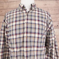 Nautica Shirt Mens 2XL Multicolor Plaid Button Down Long Sleeve Cotton Pocket