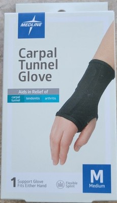 Medline Carpal Tunnel Glove, Flexible Splint, UPC: 888277727222