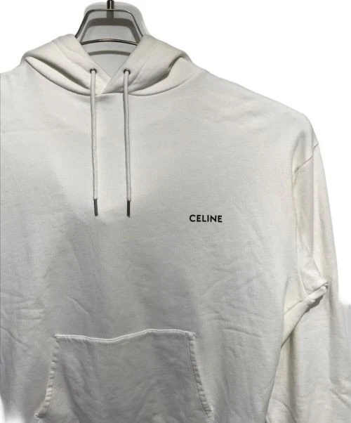 CELINE Felpa con cappuccio ampia XL stampa logo