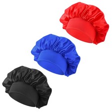 3 Pack Satin Kids Bonnets Silk Sleep Cap for Children Curly Hair Night