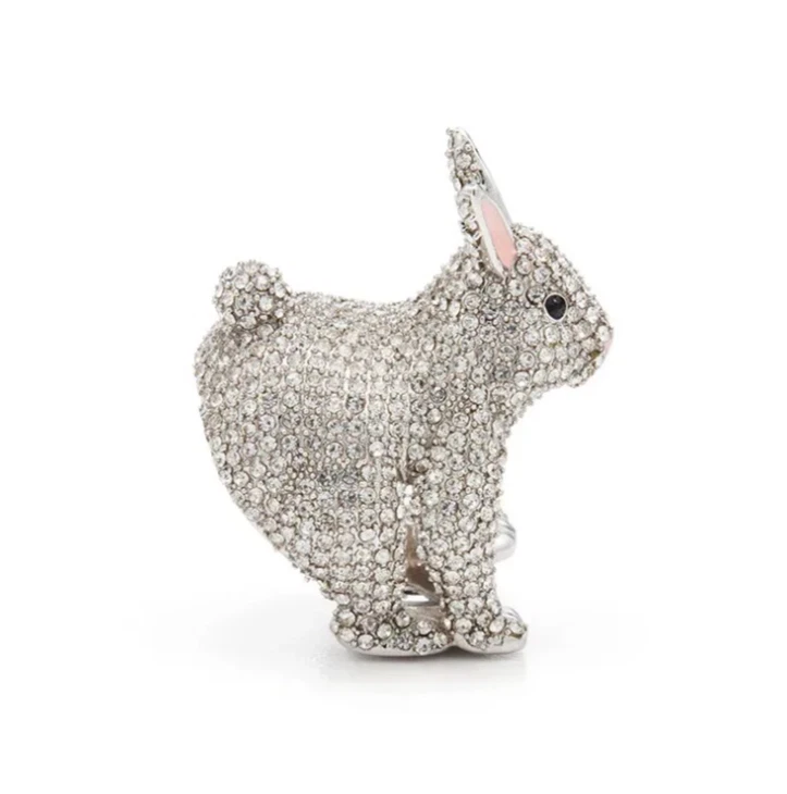 Anillo de conejo pavé de cristal Kate Spade "Make Magic", talla 6, tono plateado, nuevo con etiquetas Foto 4 de 4