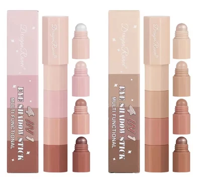 DRAGON RANEE Eyeshadow Stick Set Waterproof Non Smudge Highlighter Pearlescent 4 Colours in 1