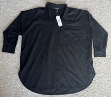 Eileen Fisher NWT 3x Classic Black Long Shirt 519 