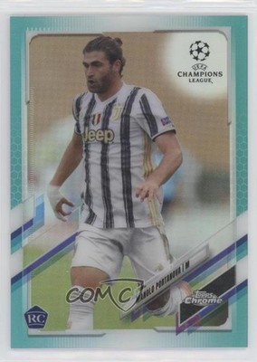 2020 Chrome UEFA Champions League Aqua Refractor Manolo Portanova Rookie RC 10jt