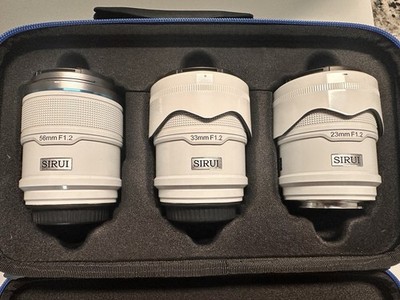 Sirui Sniper f/1.2 Autofocus 3-Lens Set 23mm 33mm 56mm (Sony Sirui Sniper f/1.2 Autofocus 3-Lens Set 23mm 33mm 56mm (Sony