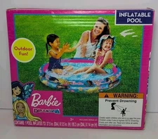Barbie 2-Ring Inflatable Pool
