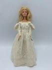 1999 Mattel Barbie Doll BRIDE Barbie With Ivory Crème Lacy Gown Vintage Dress