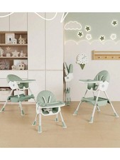 NEW 5-In-1 Convertible Baby High Chair, Foldable, Adjustable Height Booster Seat
