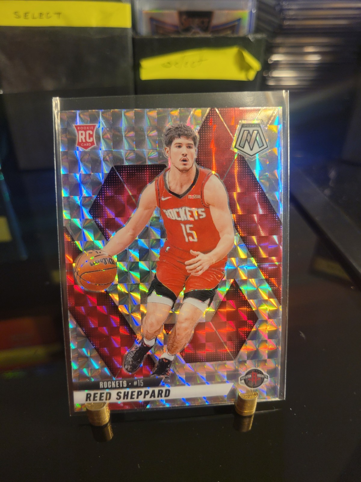 2024-25 Panini Mosaic Reed Sheppard #249 Rookie Silver Prizm Houston Rockets NBA