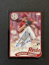 2024 Topps Series 1 1989 Topps Baseball Autographs On Card Andrew Abbott RC /199