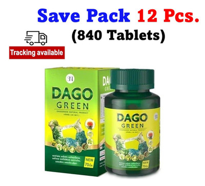12x Dago Green Detox Natural Herb Colon Cleanser Weight Loss Fast Slim 70 Caps
