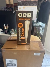 OCB Unbleached Virgin Cones King Size 800 Bulk Count Cigarette Rolling Papers