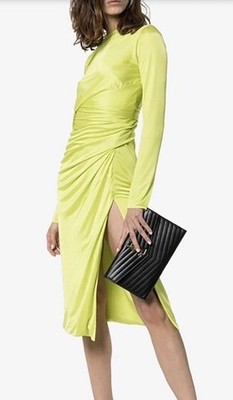 Versace Neon Yellow Jersey Dress Size 42 (Italy) Size 6