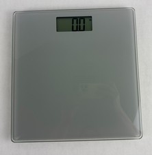 Visage Digital Bathroom Scale Glass Platform 400 lb Capacity Gray Tested Works